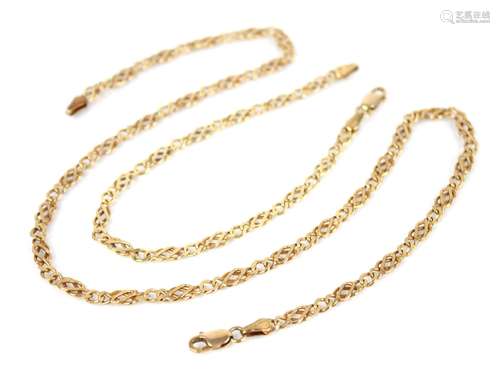 A 9ct gold chain and bracelet, each link modelled as a Celti...