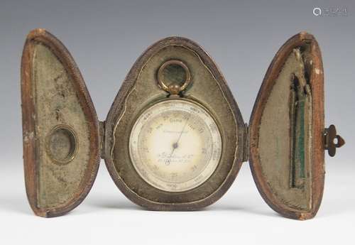 A 19th century compensated pocket barometer by F. Darton &am...