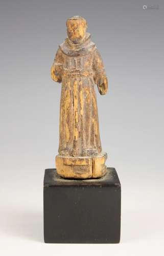 An Indo-Portuguese carving of Saint Francis Assisi, 17th cen...