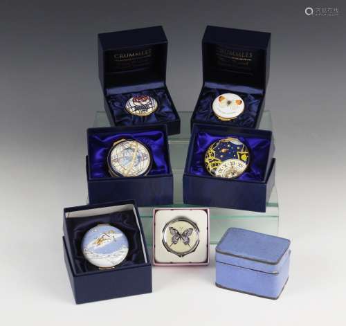 Three Royal Doulton limited edition enamel boxes, comprising...