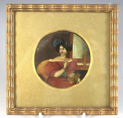 Continental school (19th century), A tondo portrait miniatur...