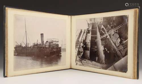 NAUTICAL INTEREST: A large format photograph album detailing...