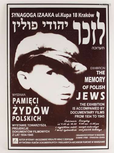 JUDAICA: A Polish film poster advertising the exhibition THE...