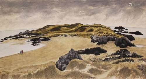 Alex Uxbridge (Welsh, b.1950), Walking to Llanddwyn, Oil on ...