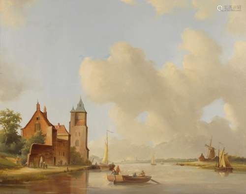Dutch school (mid 20th century), A Dutch harbour scene, Oil ...