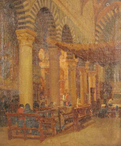 W.R.E Goodrich (British, 1887-1956), A Florentine church int...