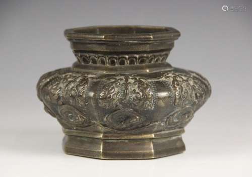 A Chinese archaic style bronze censer, 19th/20th century, of...