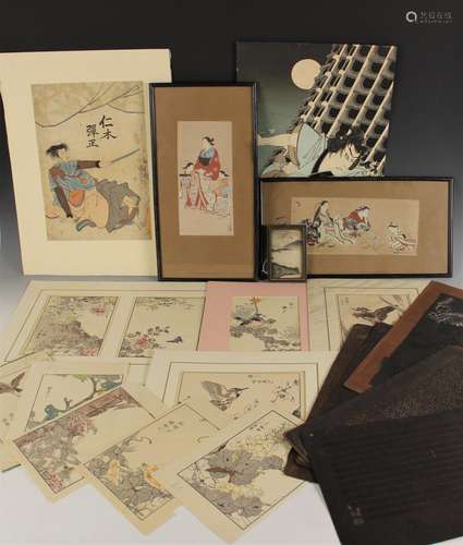 A selection of Japanese woodblock prints, Meiji Period (1868...