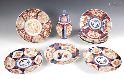 A selection of Japanese imari porcelain, Meiji period (1868-...