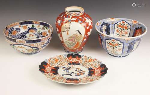 A selection of Japanese Imari porcelain, 19th century and la...