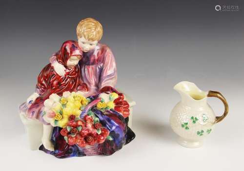 A Royal Doulton HN1342 Flower Sellers Children figural group...