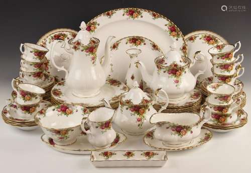 A Royal Albert Old Country Roses part dinner service, compri...