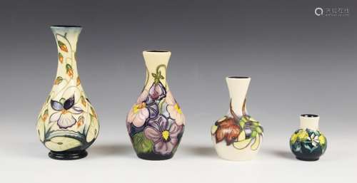 A Moorcroft stem vase in the Sweet Thief pattern by Rachel B...