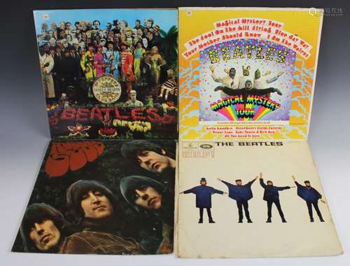 Eight Beatles LPs, comprising: With The Beatles, Parlophone ...