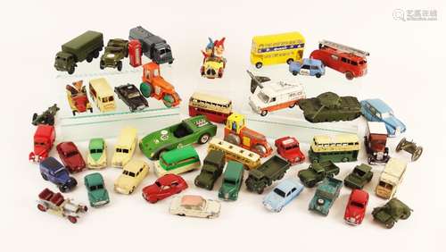 A selection of unboxed die-cast model vehicles by Dinky, Cor...