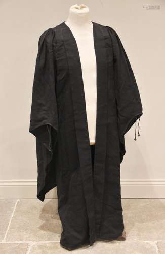 A vintage graduation robe, with internal label for Castell &...