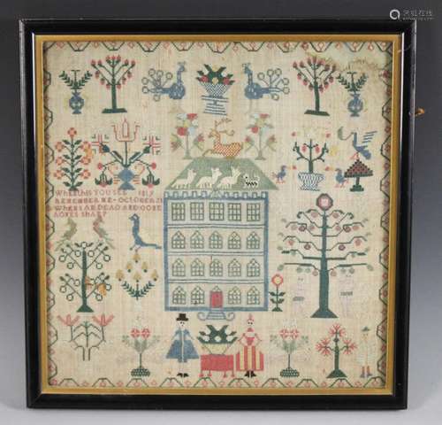 A George III sampler dated October 21 1819, worked by Agnes ...