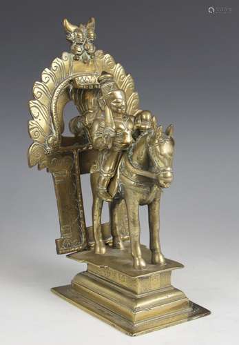 A South East Asian bronze model of Shiva and Mhalsa, 19th ce...