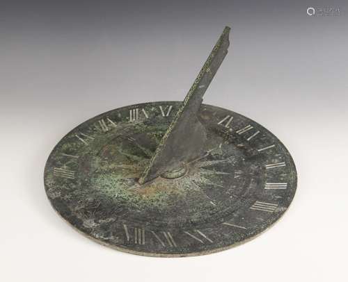 A George III bronze sundial, signed W & S Jones, Holborn...