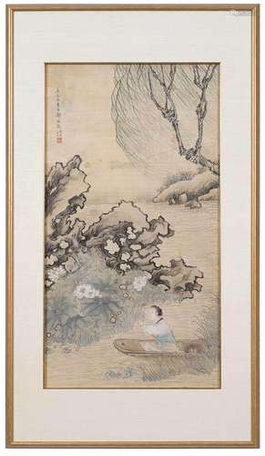 Framed Chinese Painting on Silk