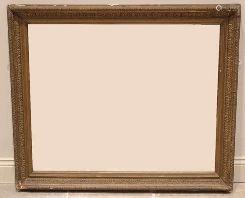 A 19th century giltwood and gesso wall mirror, the later rec...