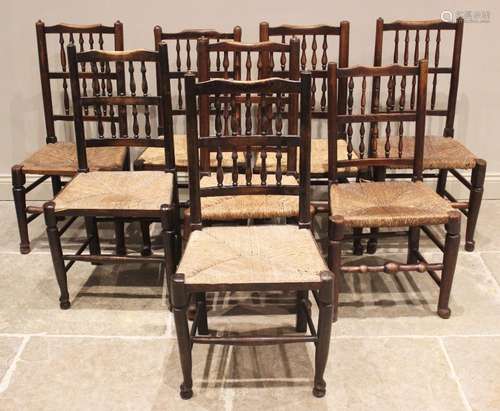 A 17th century style elm refectory table, mid 20th century, ...