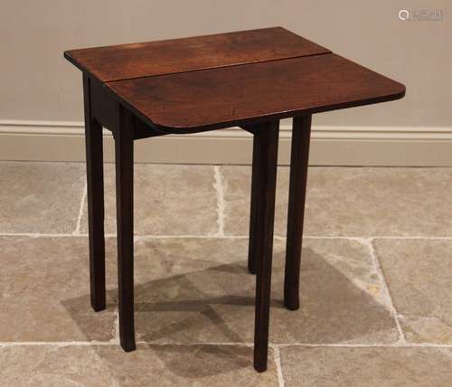 A George III and later mahogany single drop leaf table, the ...