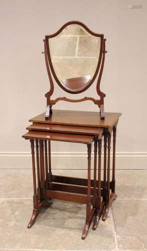 A nest of three mahogany tea tables, early 20th century, the...