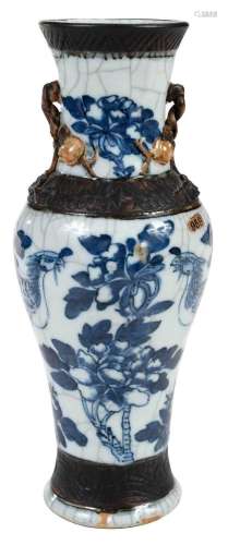 Chinese Underglaze Blue Porcelain Phoenix Vase