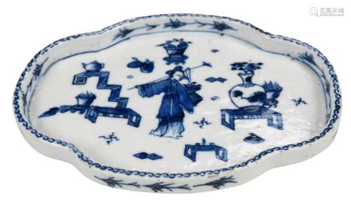 Chinese Underglaze Blue Porcelain Teapot Stand