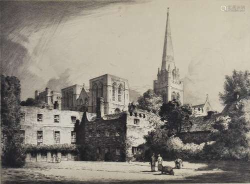 Stanley Anderson (1884-1966) signed etching of Chichester Ca...