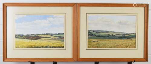 Nicholas Cochrane pair of watercolour landscapes, possibly W...