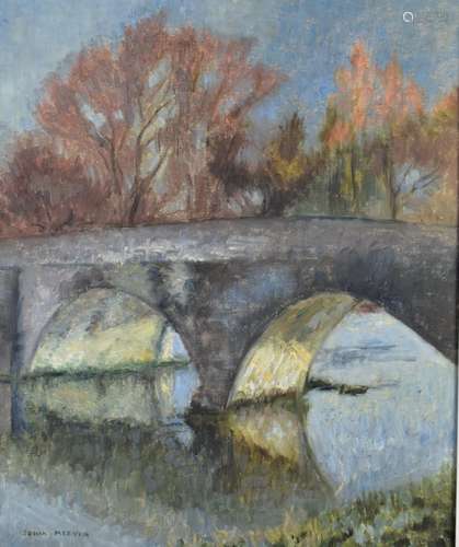 Sonia Mervyn (1893-1977) oil on canvas Iford Footbridge, Bra...