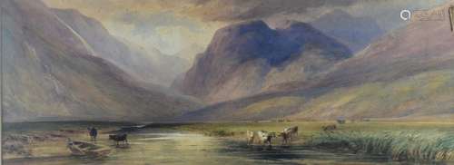 David Hall McKewan watercolour Highland loch scene, signed a...