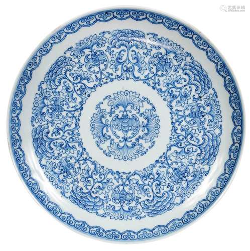 Chinese Blue and White Porcelain Deep Dish