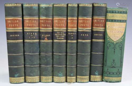 [Bindings] British Poets: John Dryden, Sir Walter Scott, Wil...