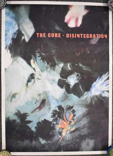 The Cure 1989 Disintegration album poster, 64 x 89cm