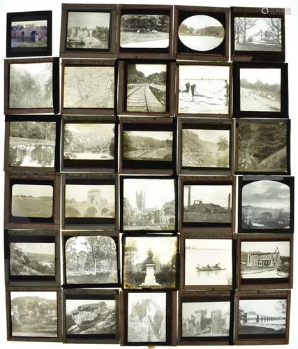 Approximately fifty magic lantern slides including Newton &a...