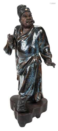 Chinese Blue Glazed Mud Man