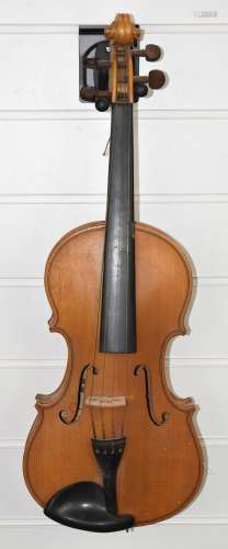 Lark 20thC violin, overall length 59cm, body 35.5cm, lower b...