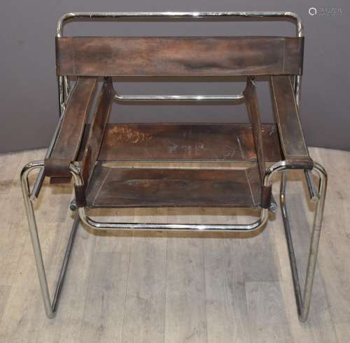 Marcel Breuer Wassily mid century, retro style chair with ch...