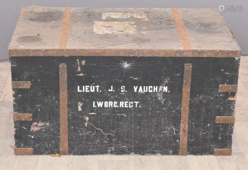 Worcestershire Regiment interest campaign chest, W92 x D57 x...