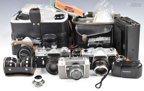 Collectable cameras to include Zenit EM 1980 Olympic SLR, Vo...