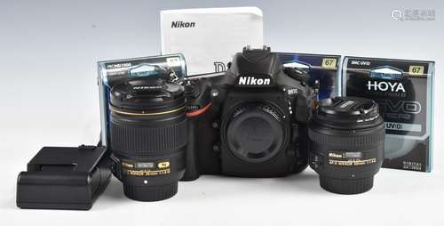 Nikon D810 digital SLR camera outfit with N28mm 1:1.8G and 5...