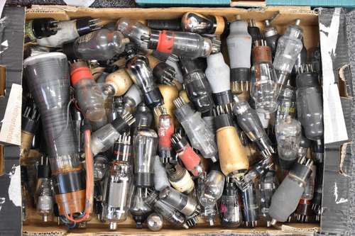 Large collection of vintage electronic valves to include Osr...