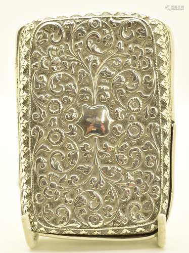 Indian, Burmese or similar cigarette case with embossed foli...