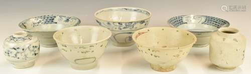 Vietnamese 15thCporcelain from the Hoi An shipwreck, some pi...