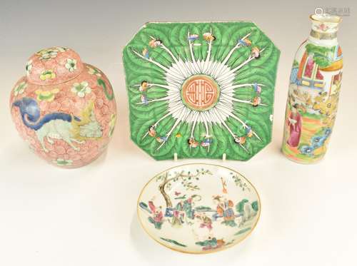 Oriental ceramics including Chinese ginger jars, tea bowls, ...