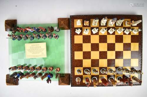 Two Brooks & Bentley chess sets with Egyptian and Roman ...