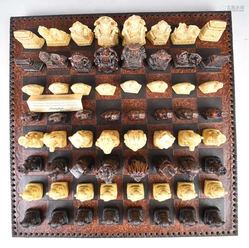 Two Studio Anne Carlton chess sets Shanghai and Teddy Bears,...